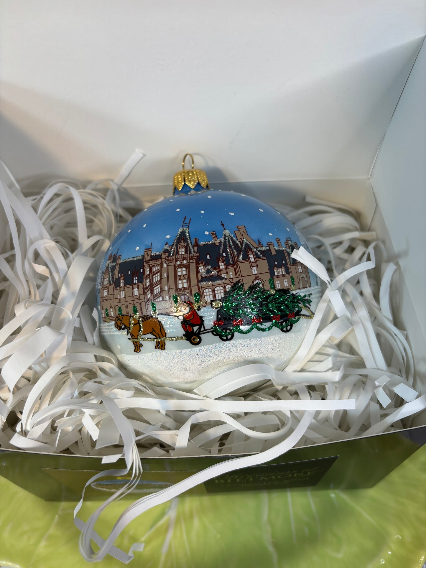 Biltmore House arrival of the tree Christmas ornament!