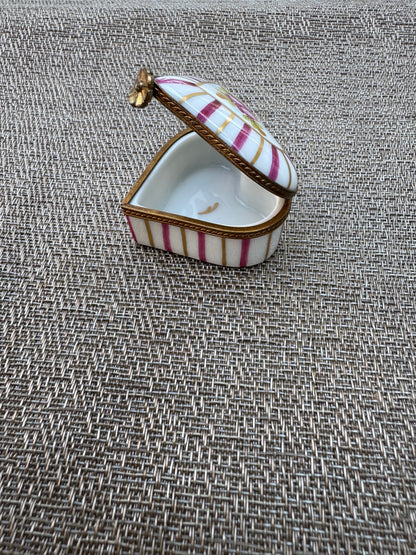 Authentic Limoges Hand-Painted Heart Trinket Box 🇫🇷