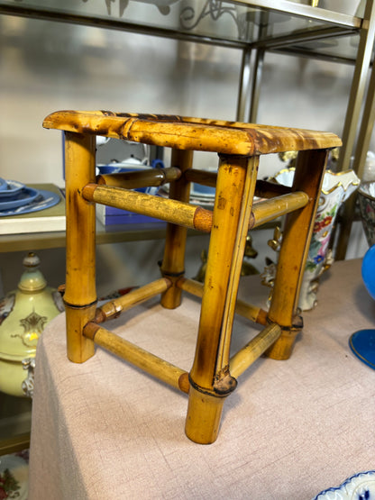 Reserved! Burnt bamboo plant stand!