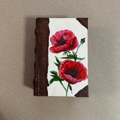 Reserved red poppies small journal 6x4”