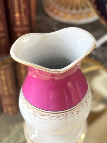 Live 09/15 19th Century Ott & Brewer Etruria Pink Porcelain Bathroom Vanity Set 1871-1874