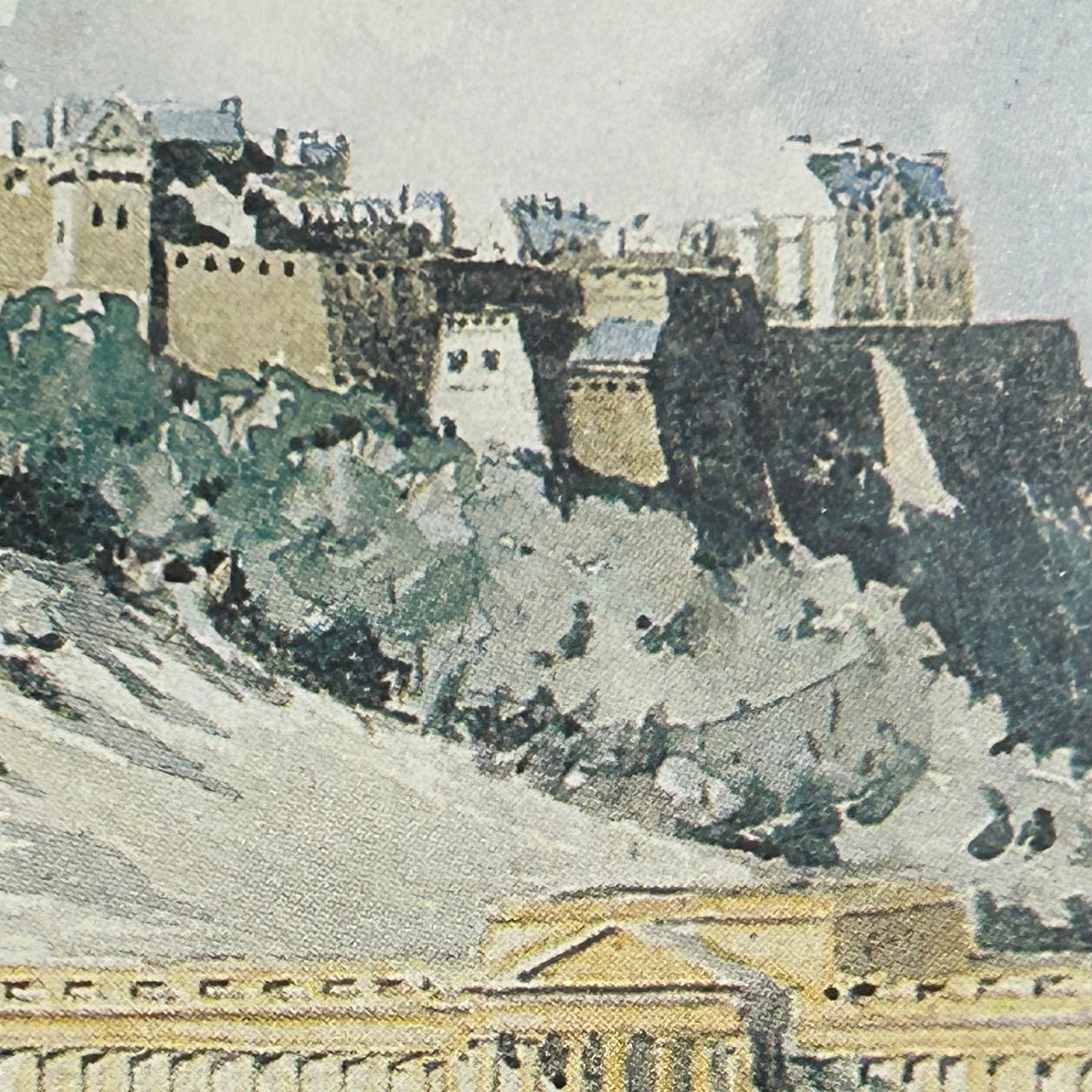 Darling set of 2 vintage landscapes in rich wood and gold gilt frames wall art