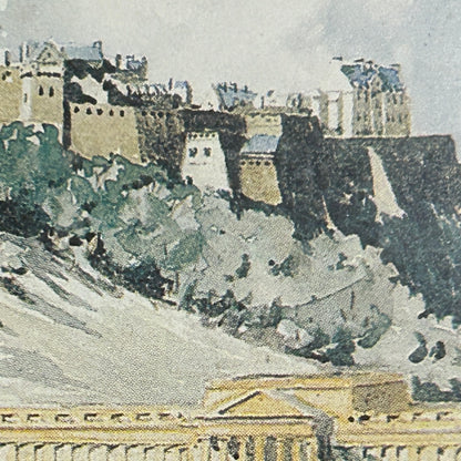 Darling set of 2 vintage landscapes in rich wood and gold gilt frames wall art