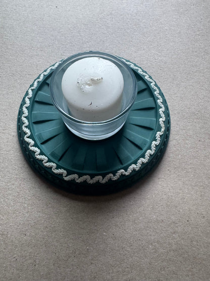 Candle holder with glass insert 4.74x3” Wedgwood