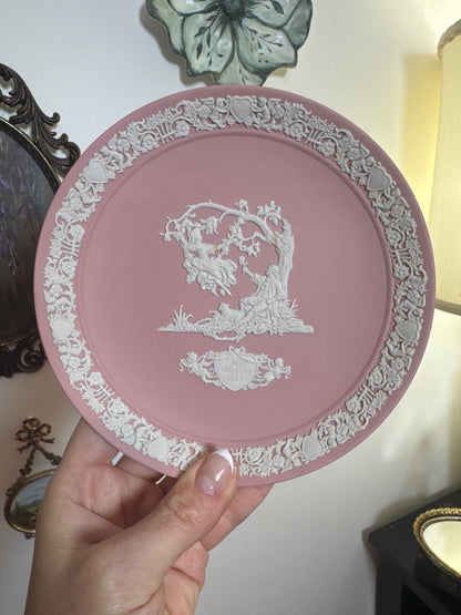 Wedgwood white pink My Valentine plate 1983