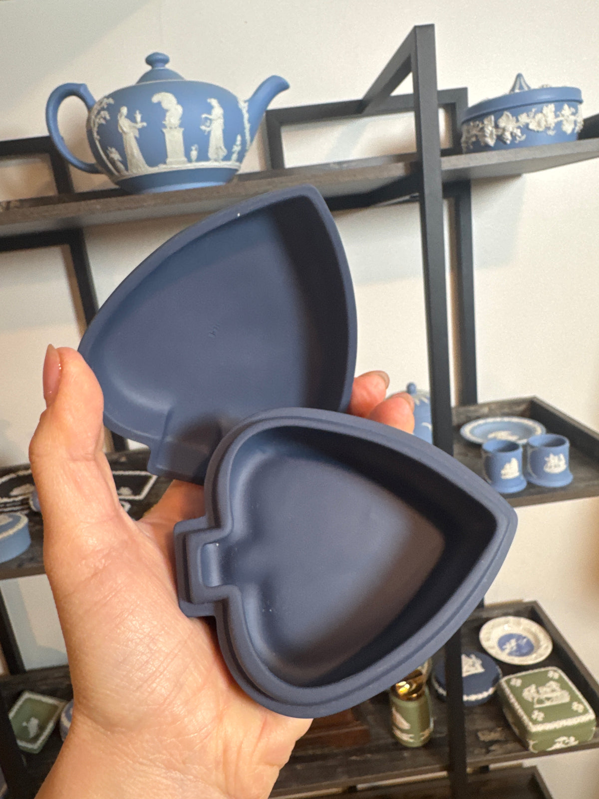 Wedgwood dark blue trinket box