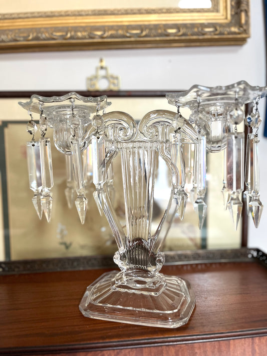 Extraordinary Cambridge Musical Lyre Shaped 2 Arm Candelabrum