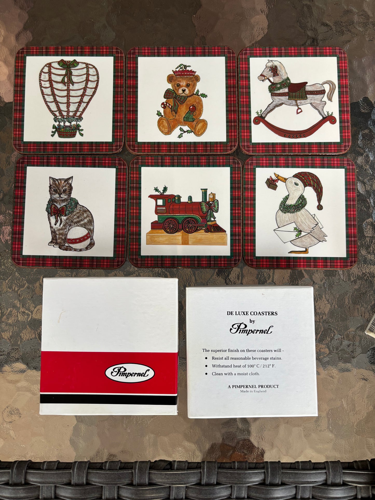 Pimpernel “Tartan Christmas” coasters set of 6!