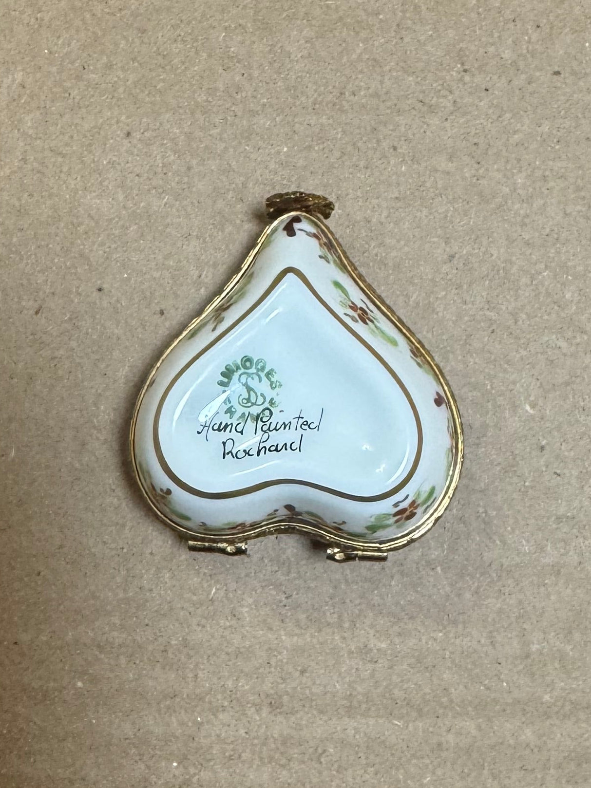 Authentic Limoges Hand-Painted Heart Trinket Box 🇫🇷 2x1”