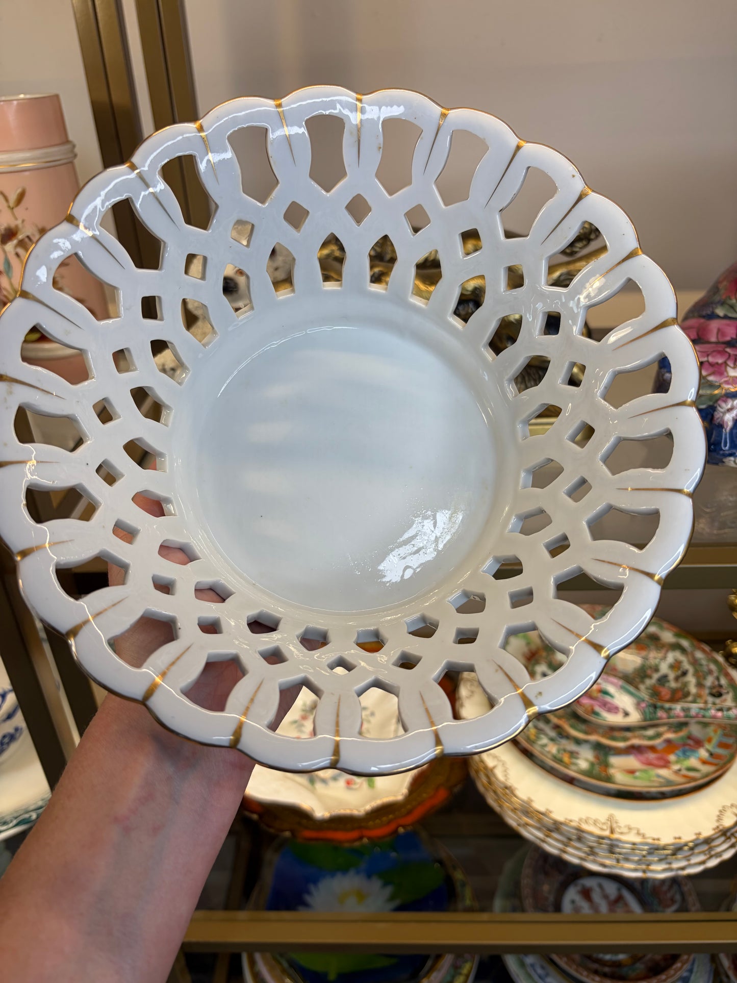 Lovely reticulated Andrea by Sadek footed bowl!