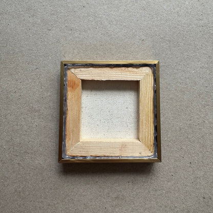 Mini art peachy rose original oil paintings on stretched canvas 3x3”
