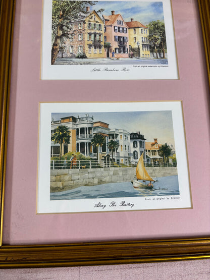 Charleston Framed prints of Rainbow Row and The Battery
