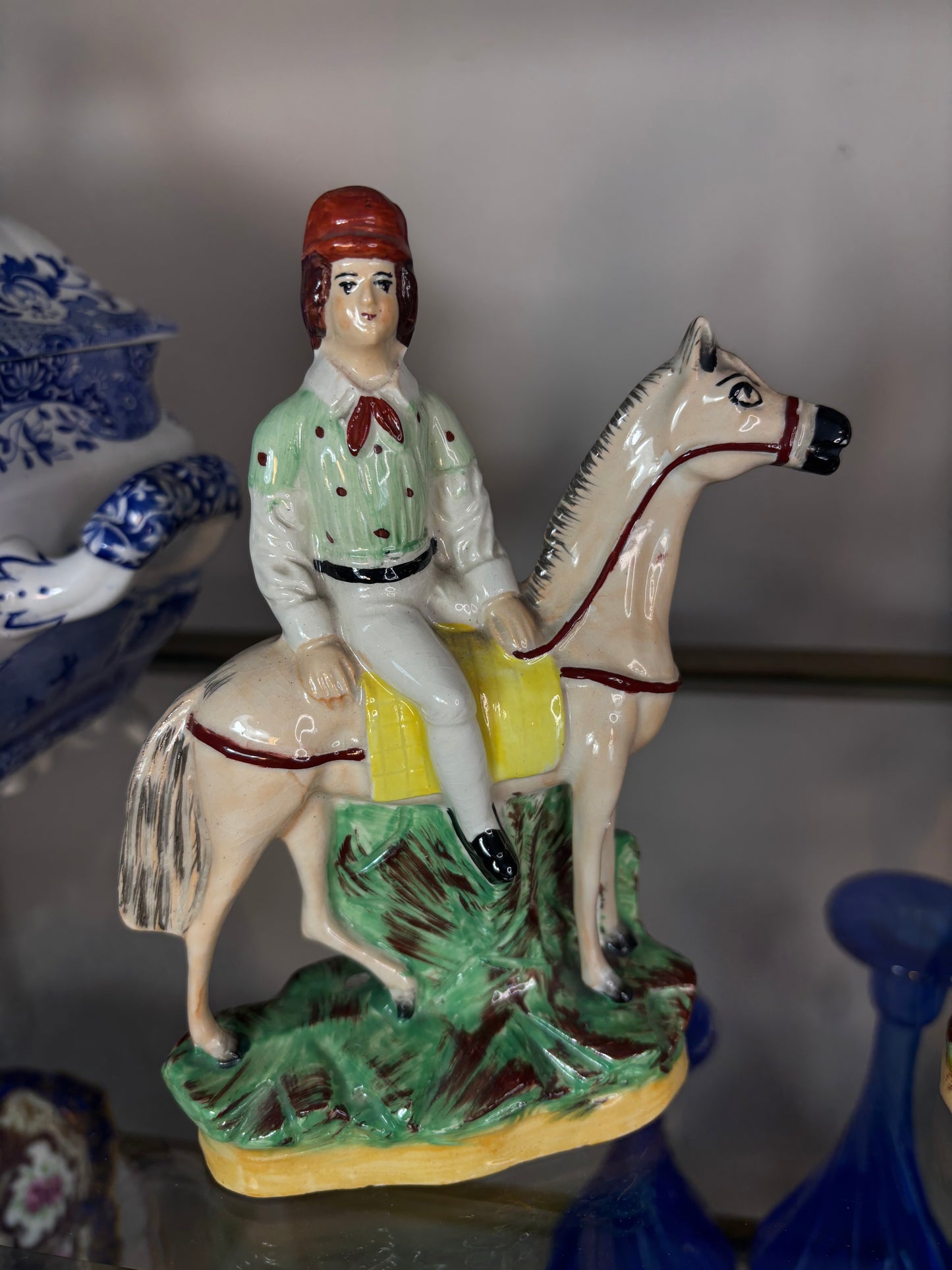 Stunning Staffordshire Polo players on horses pair!