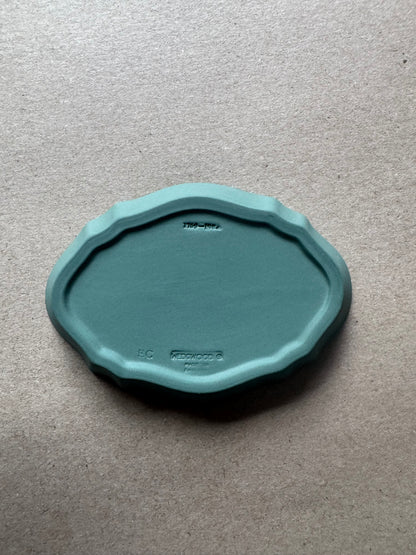 Wedgewood teal Bermuda dish 4.5x3”