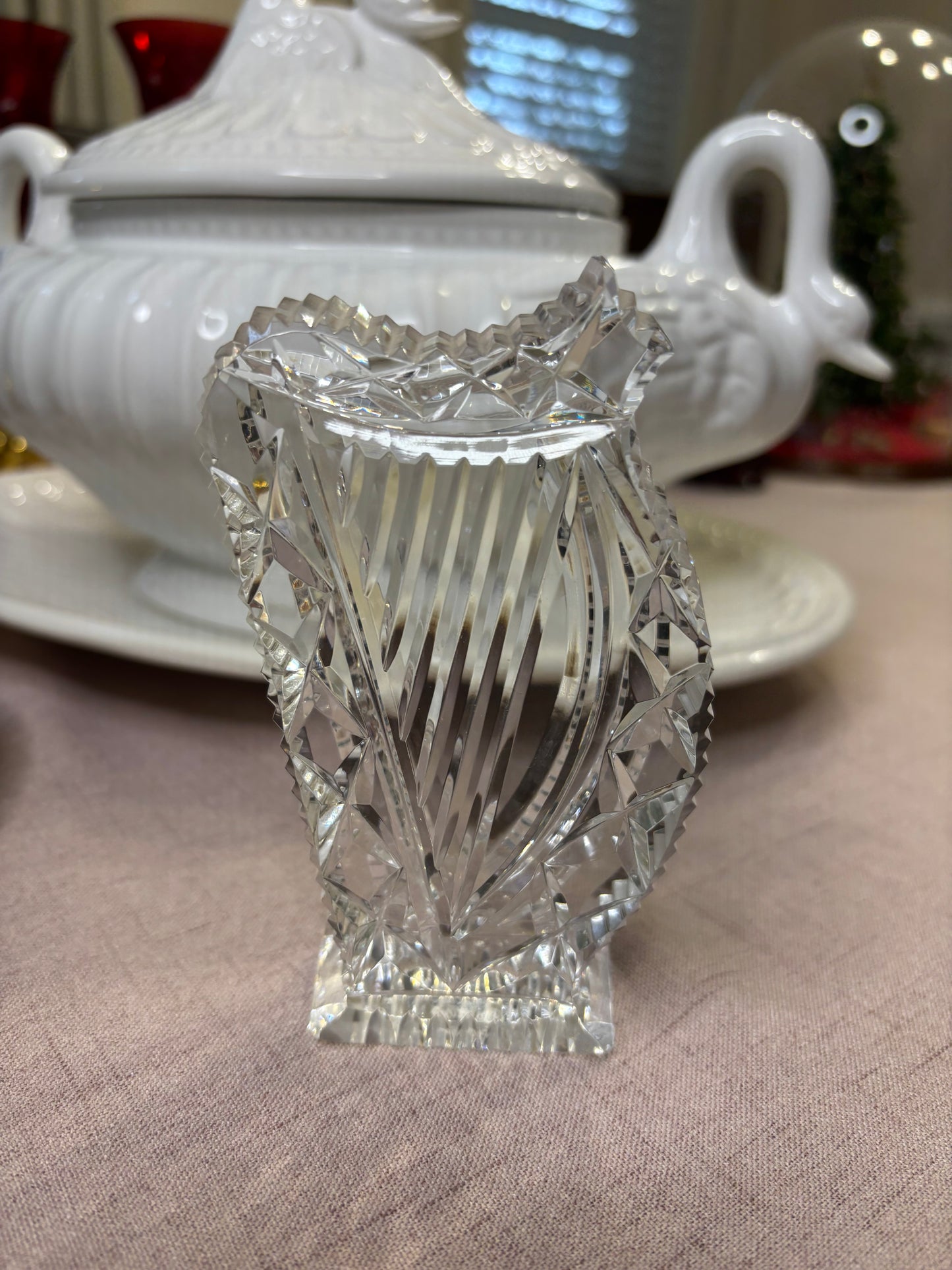 Sparkling Waterford Crystal harp paperweight!