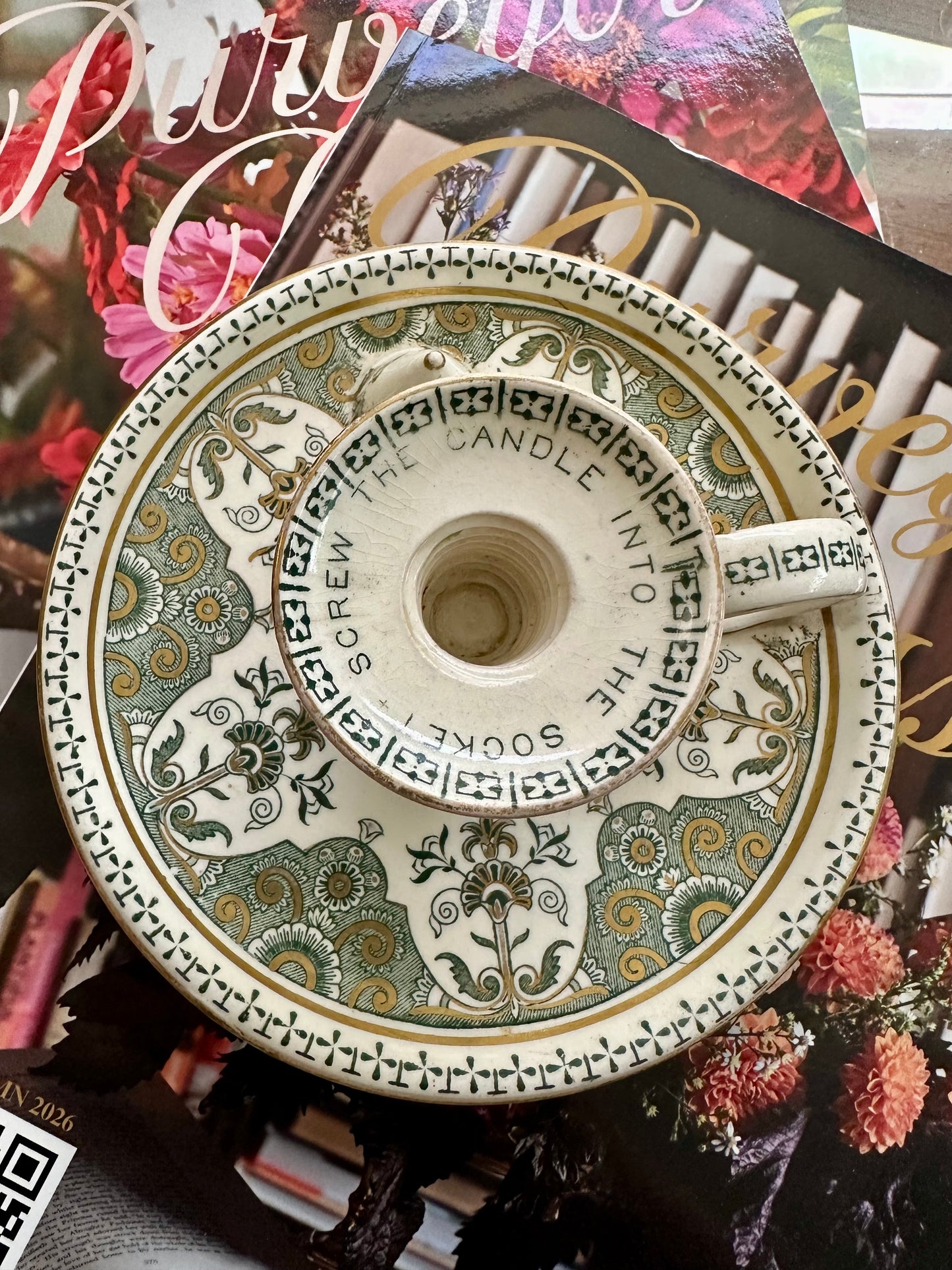 Antique Wedgwood Aesthetic Movement Chamberstick, c.1886