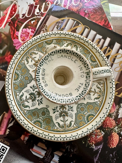 Antique Wedgwood Aesthetic Movement Chamberstick, c.1886
