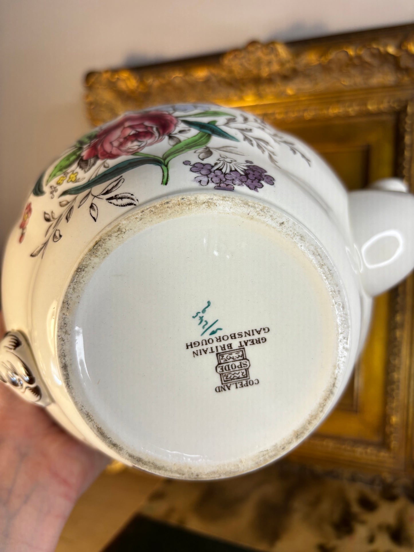 Stunning Copeland Spode Gainsborough Marlborough floral teapot!