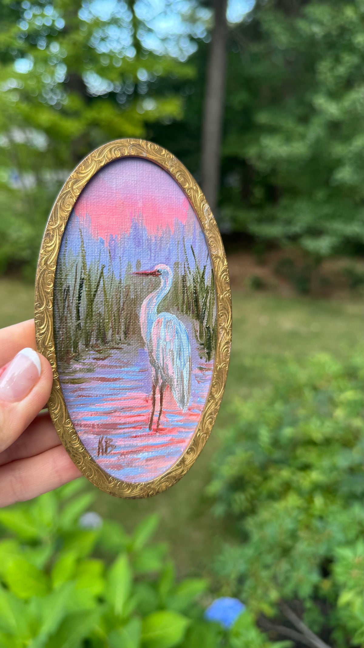 Reserved Solo Live Crane painting original artwork