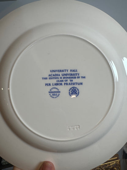 Wedgwood University Hall Acadia University plate 10”