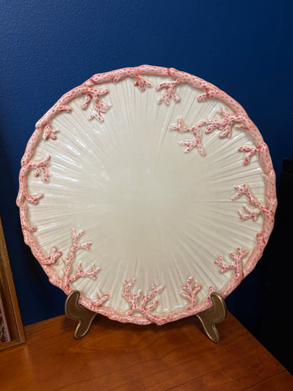 Beautiful Fitz and Floyd coral platter!