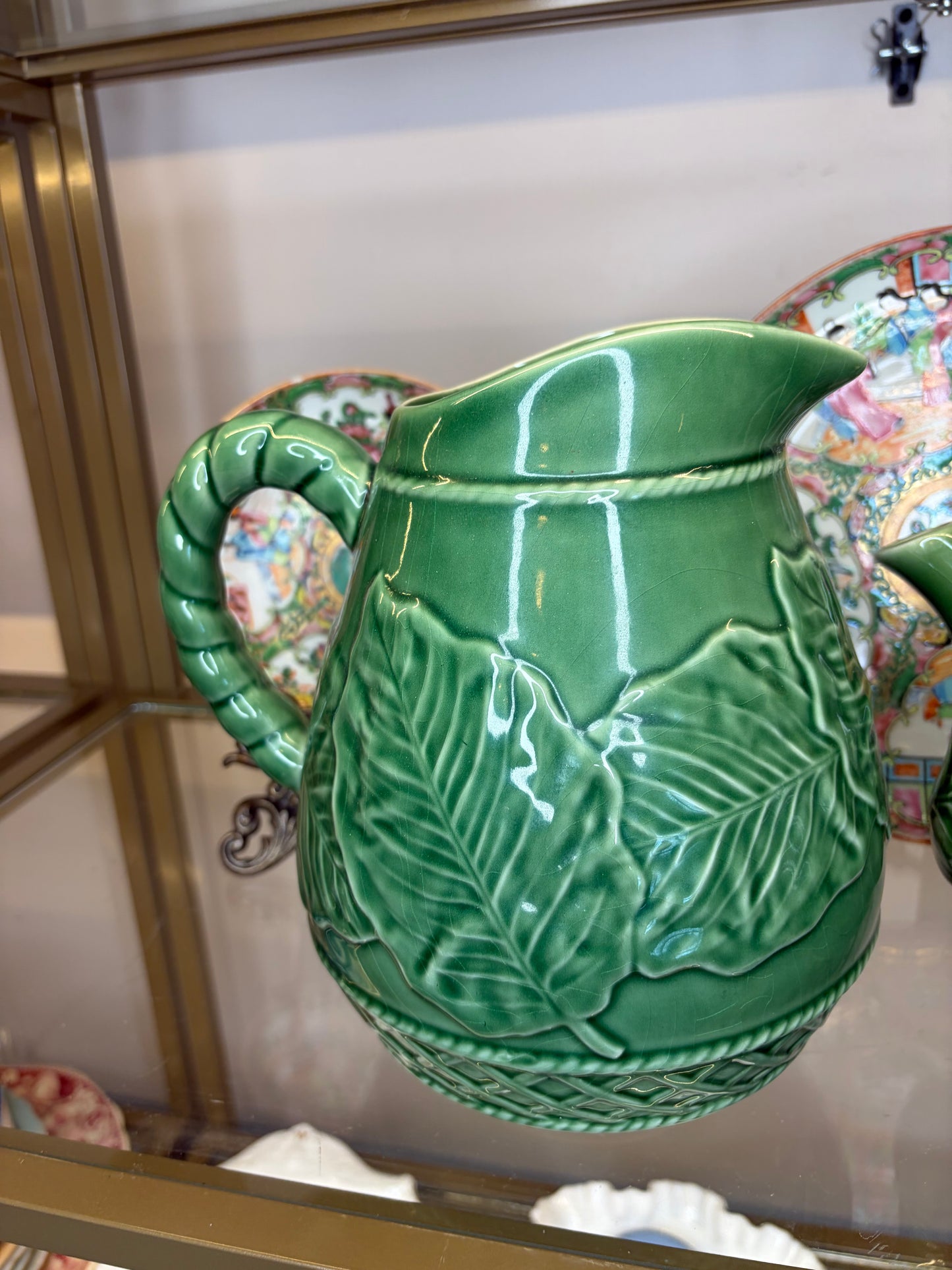 Bordallo green pitcher!