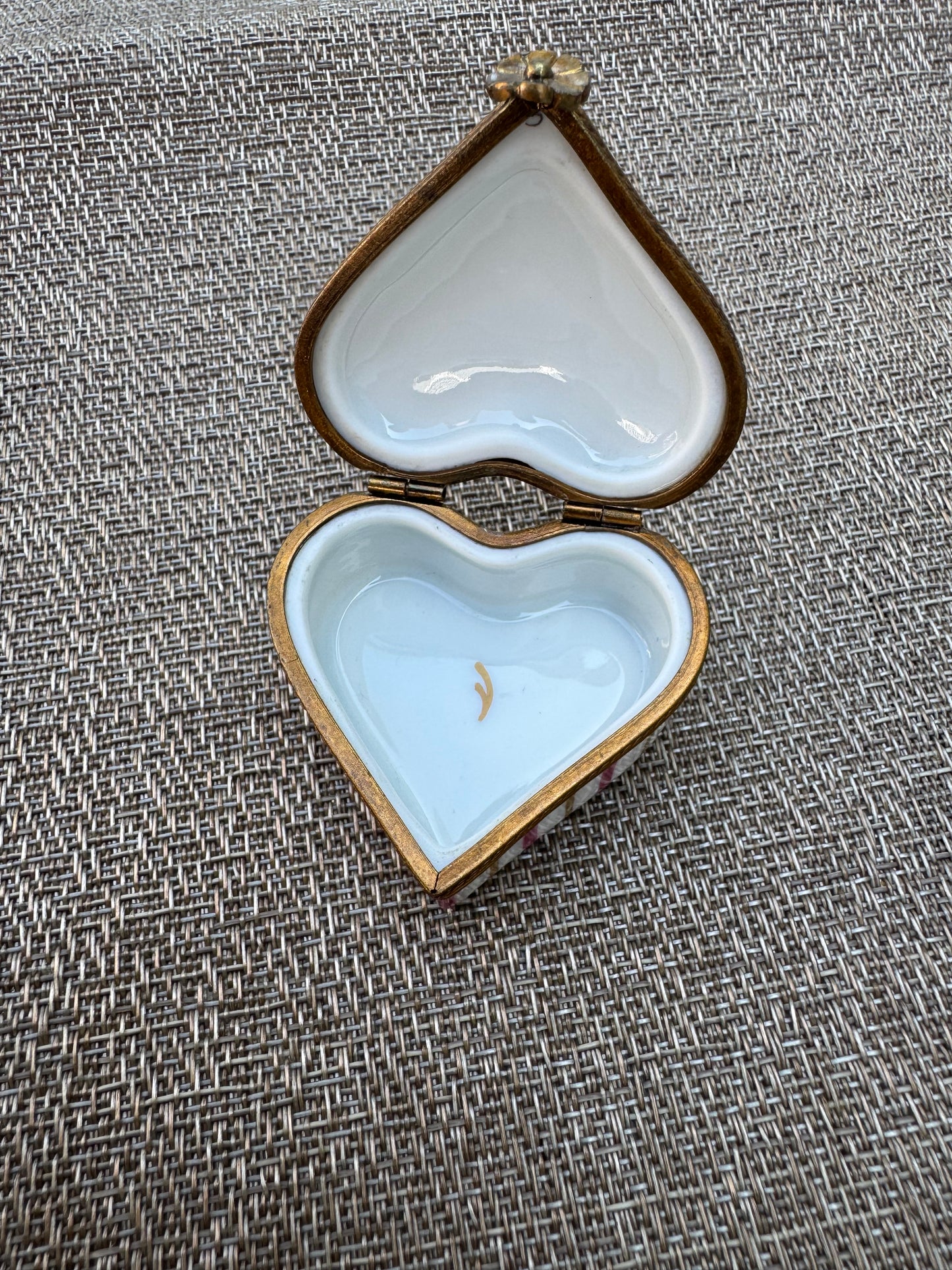 Authentic Limoges Hand-Painted Heart Trinket Box 🇫🇷