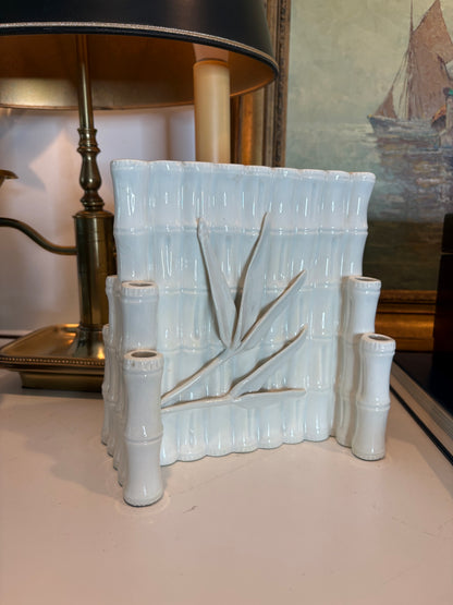 Italian Bamboo Ceramic Vase by Mottahedeh