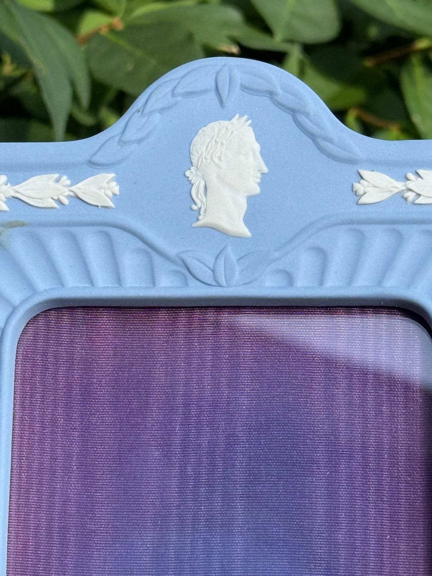 RESERVED - Wedgwood Jasper blue frame