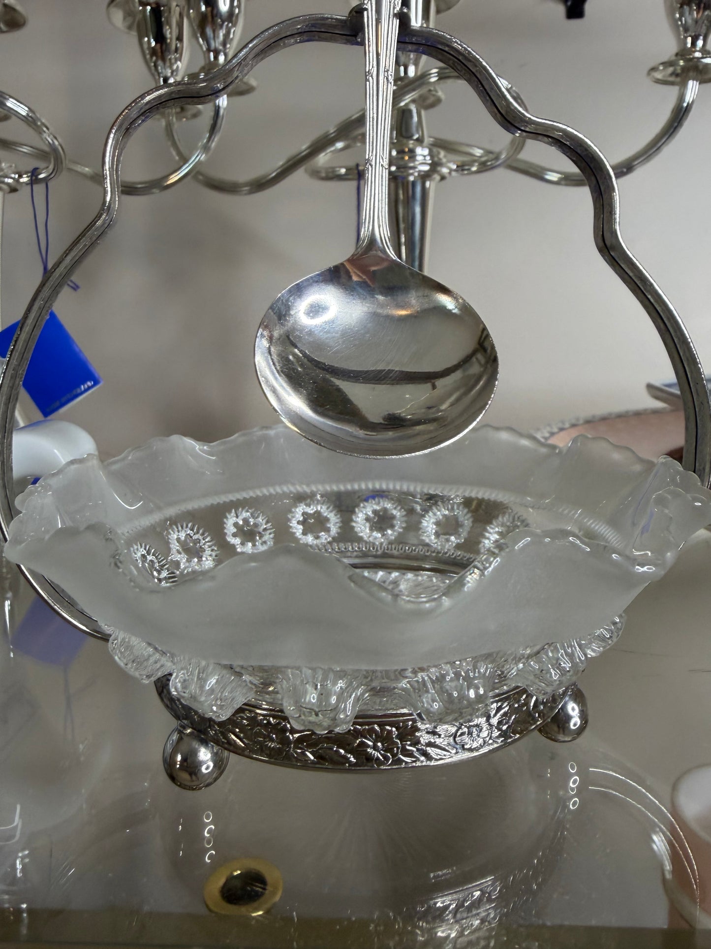 Lovely caviar serving dish with spoon!