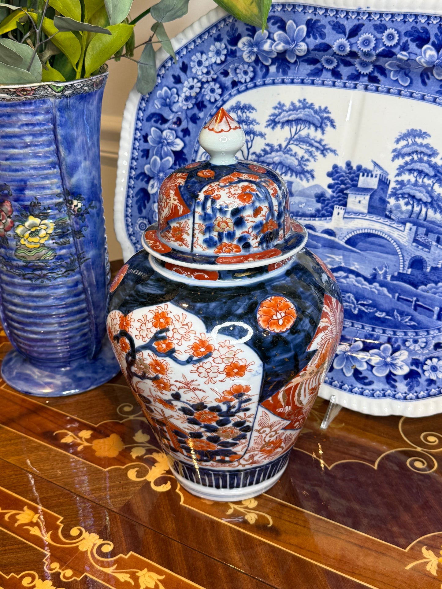Antique Japanese Imari  Gi get Jar | 12” Tall x 8” Wide #DA4553