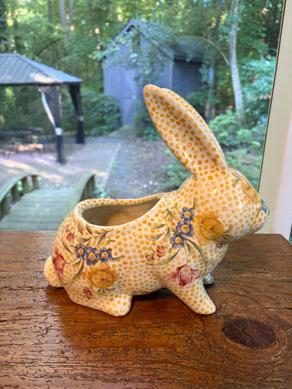 Reserved! Mackenzie-Childs rabbit planter!
