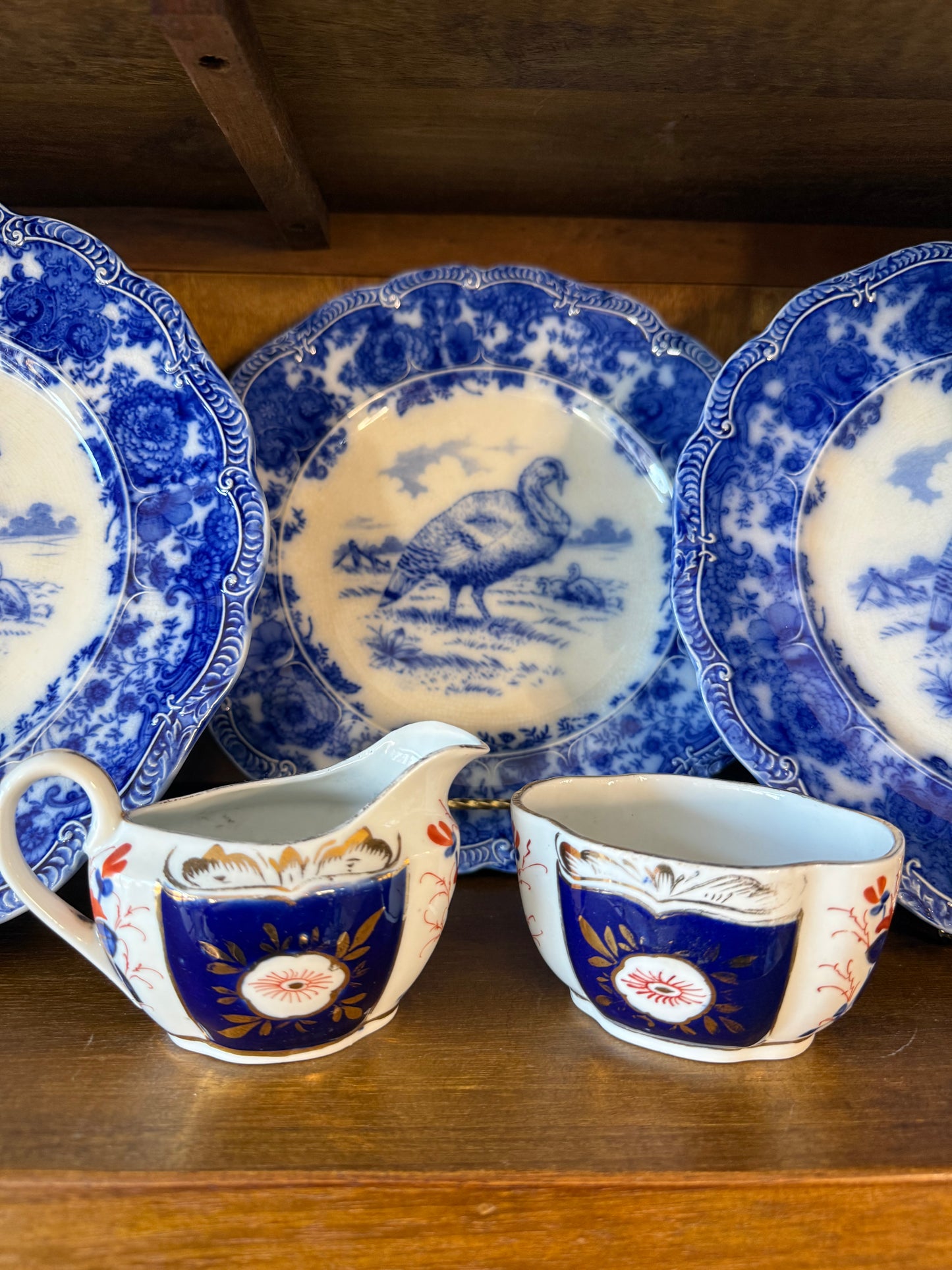 Early 19th Century Creamer & Open Sugar Set