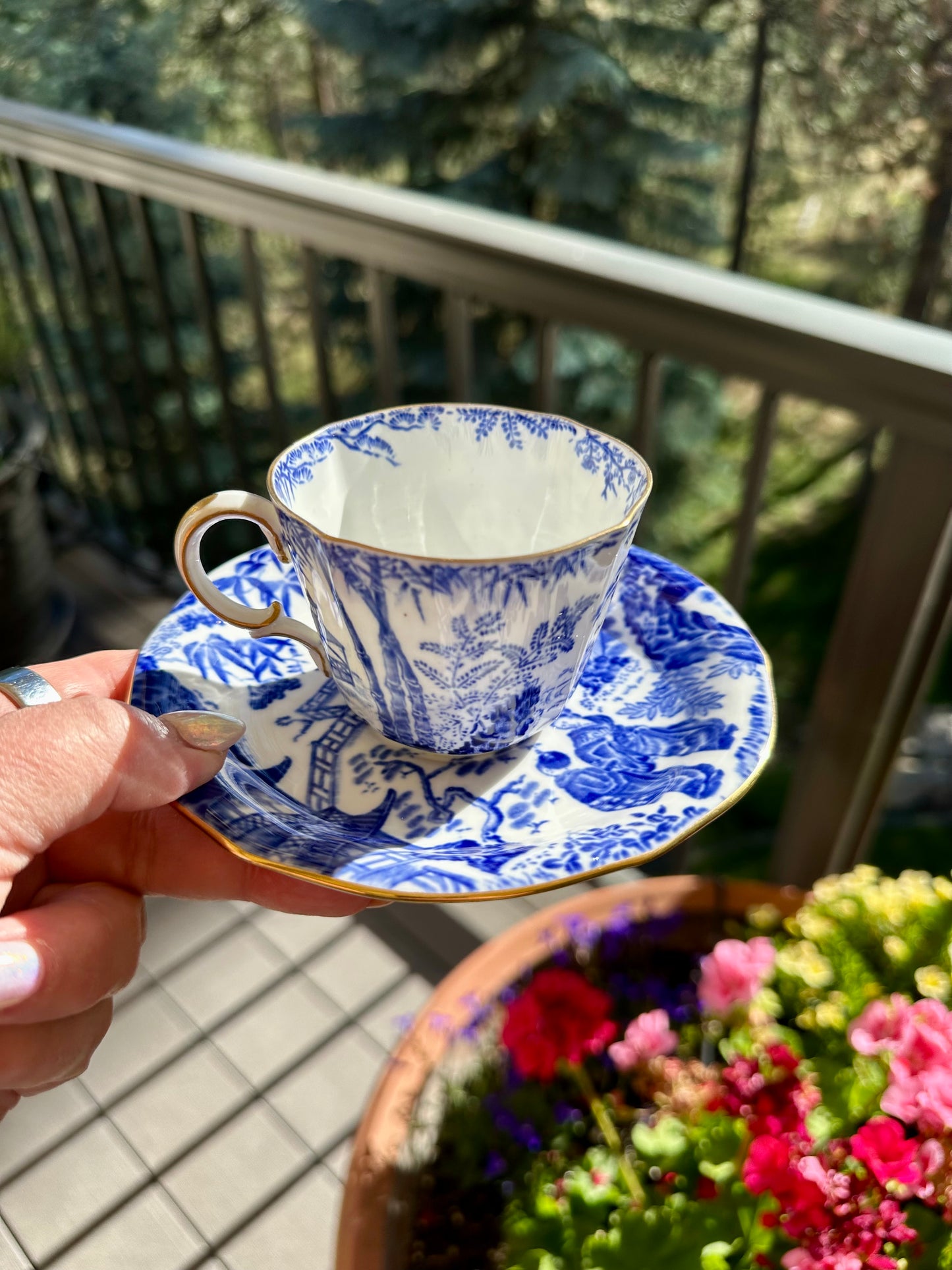 Royal Crown Derby “Mikado” Tea for Two Set | 6 Pieces, circa 1940-1950’s