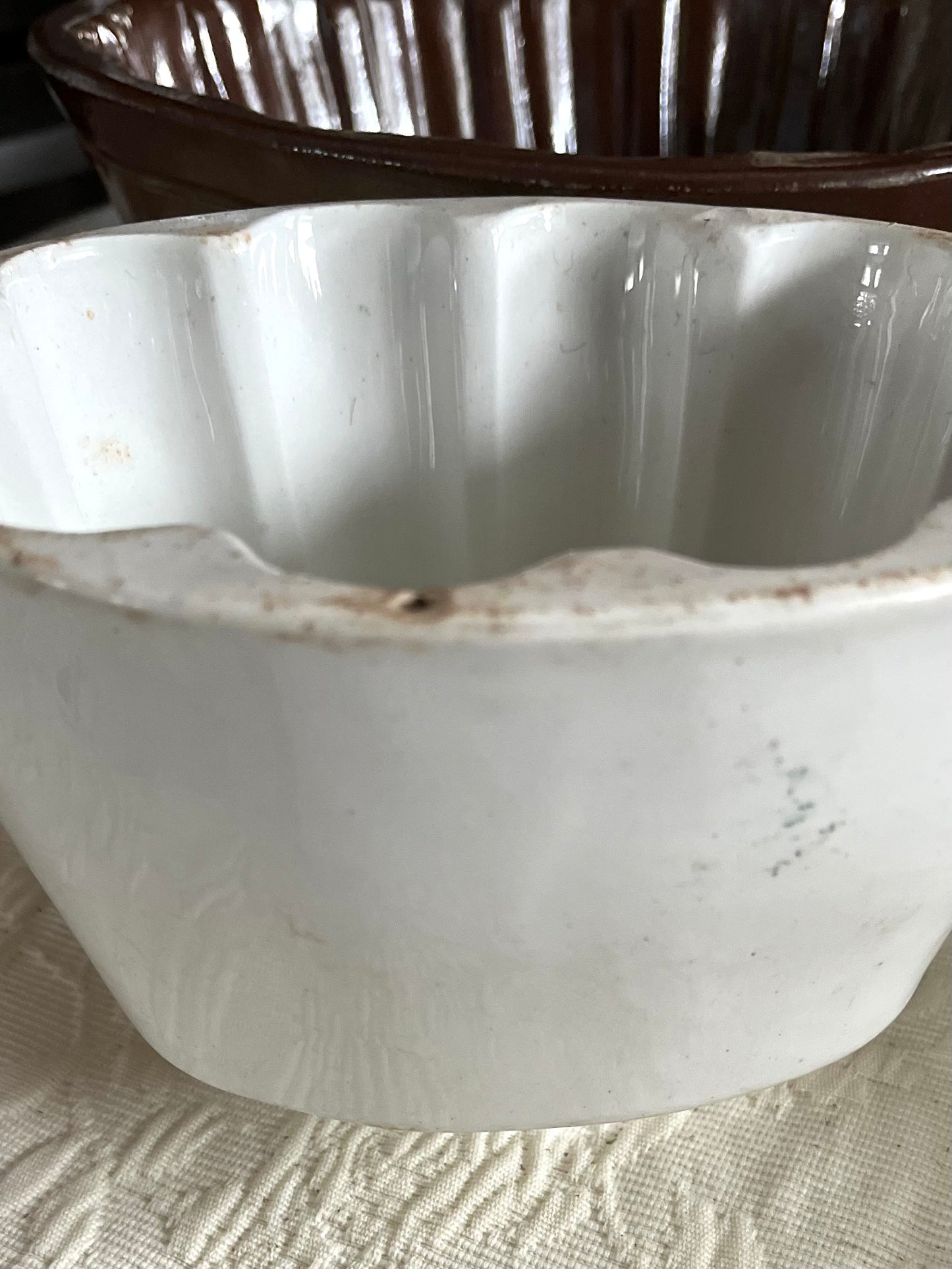 Live 06/22 Victorian 19th Century England Ironstone Jelly Mold #2 Chestnuts