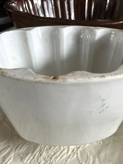 Live 06/22 Victorian 19th Century England Ironstone Jelly Mold #2 Chestnuts