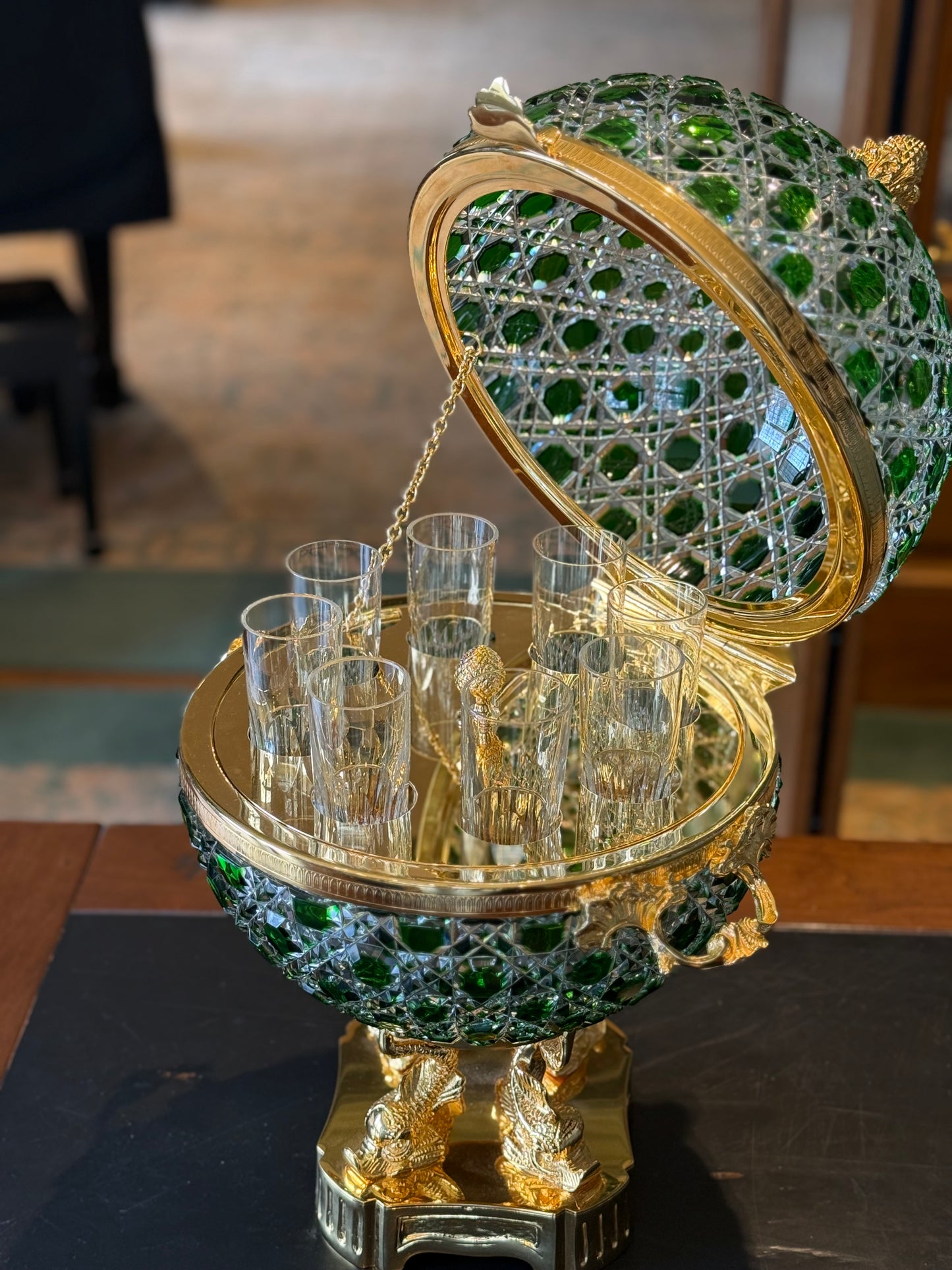 Rare 19.5” Cristal Benito French Crystal Vodka Service Set W/ Certificate of Authenticity & Appraisal | Charitable Offering