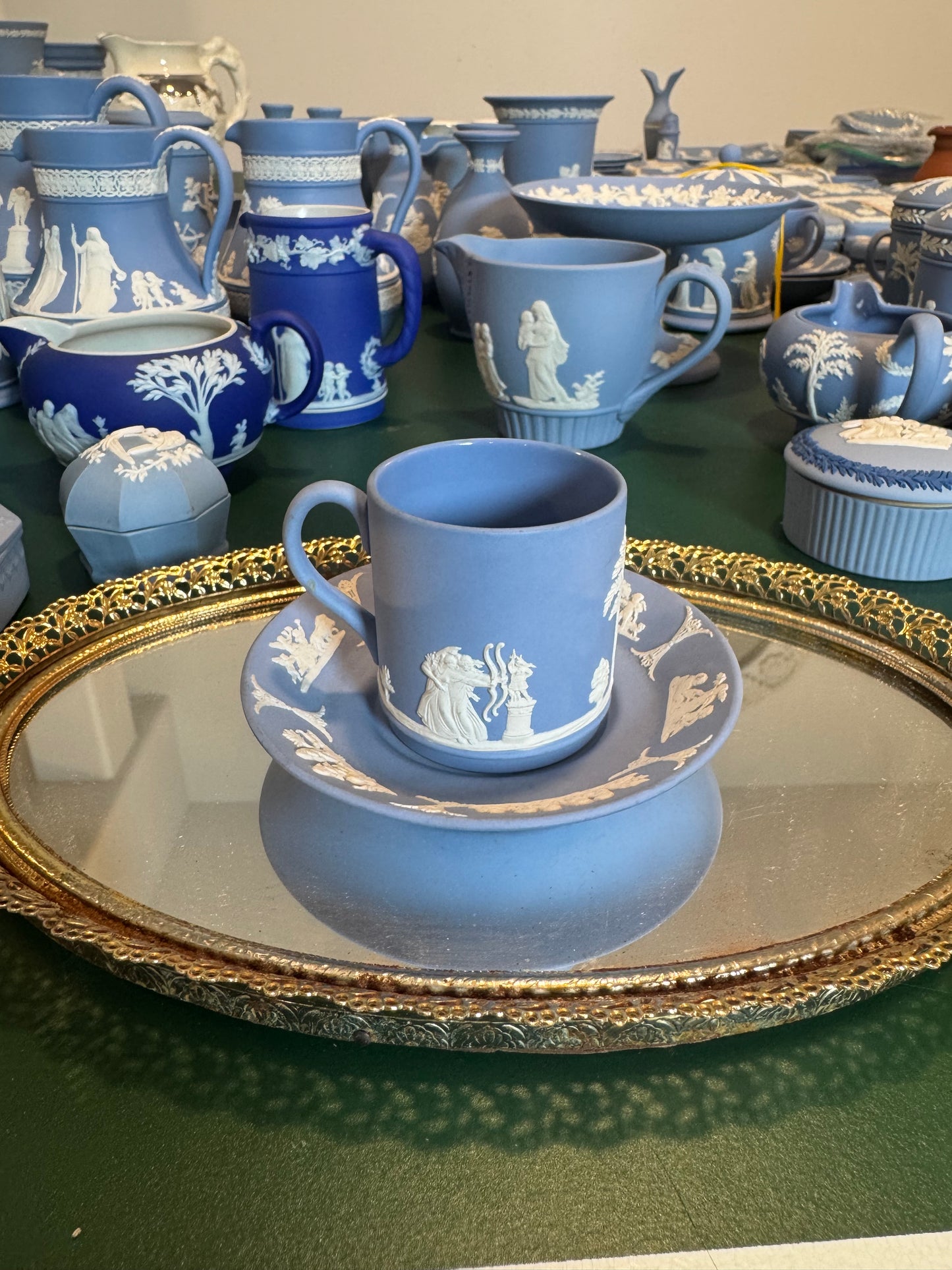 Wedgwood Lavender light blue espresso set cup and saucer