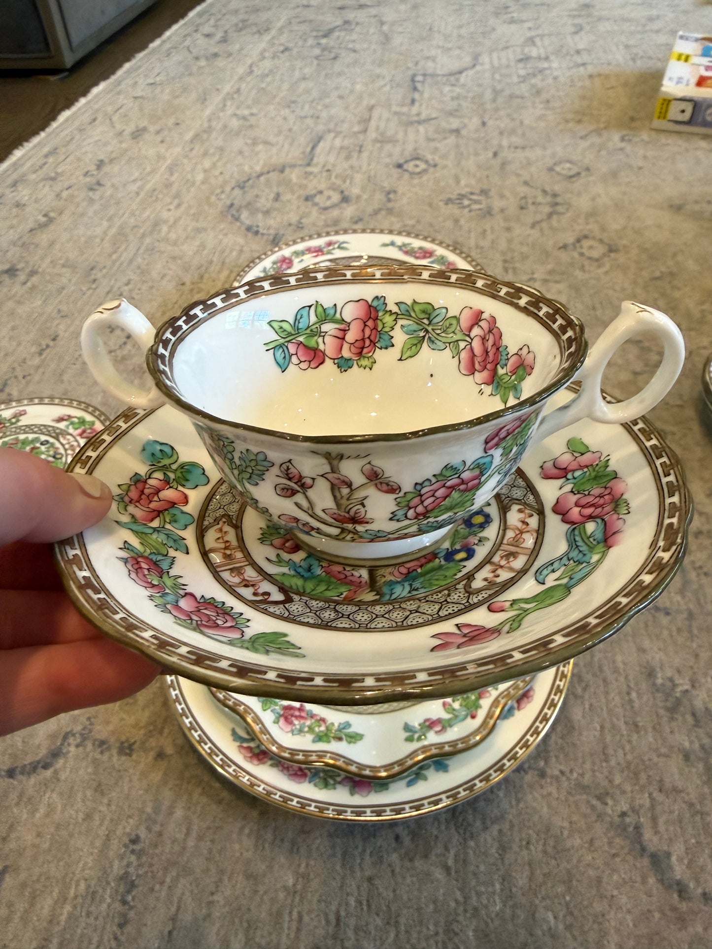 Reserved Molly PS - Vintage Indian Tree Coalport China Set