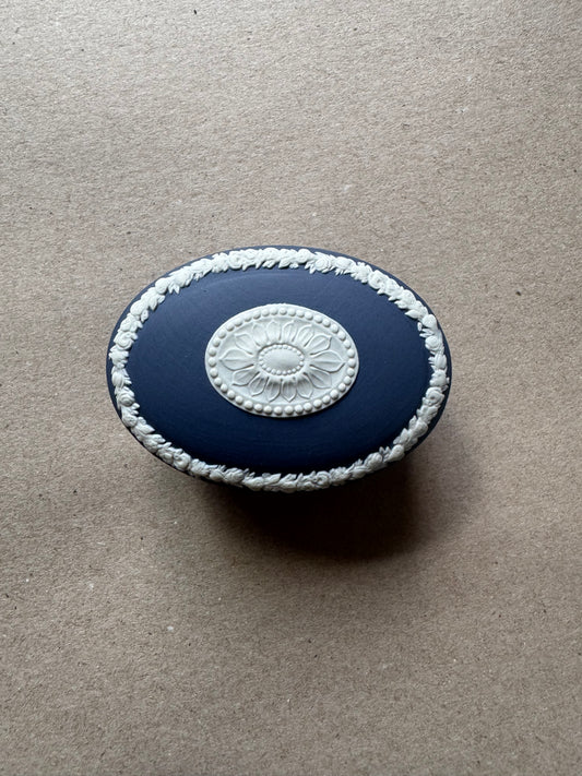 Reserved royal blue daisy dish