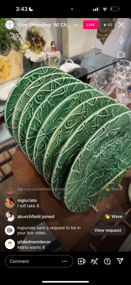 Bordallo Oak leaf plate #T001