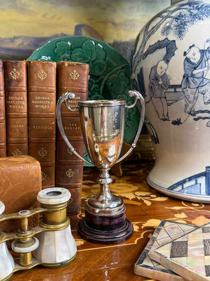 1934 U.S. Marine Corps Medley Relay Trophy | Silverplate | Named Team Engraving, 7” Tall