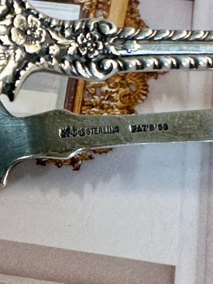 Antique Gorham Sterling Silver Sugar Tongs, 4.5"