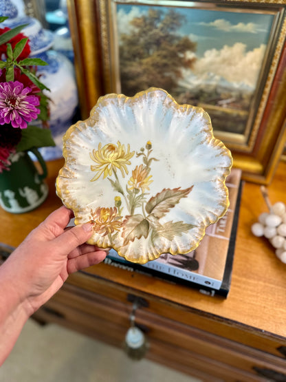 GORGEOUS Pair Antique Hand Painted Limoges Cabinet Plates, Made in France, 9.25"