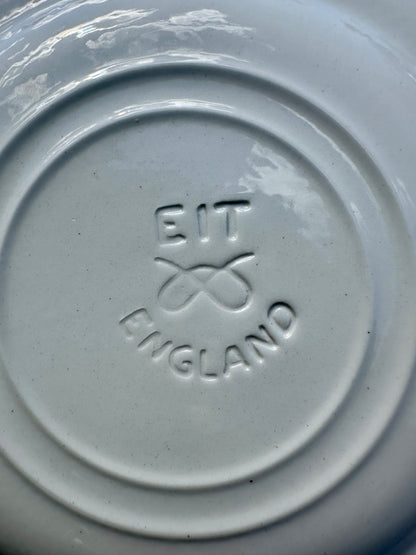 Pair of EIT England Blue & White Transferware Plates | London Landmarks & Street Scene | 6⅞”