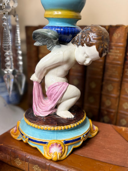 RESERVED - WEDGWOOD CHERUB CANDLESTICK