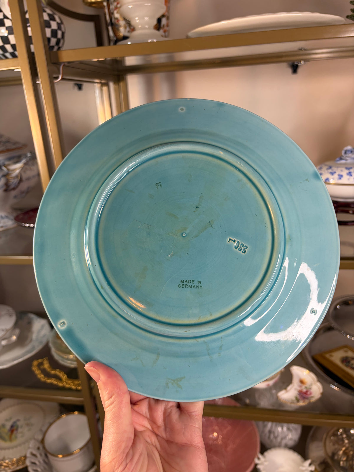Beautiful majolica bird plate!