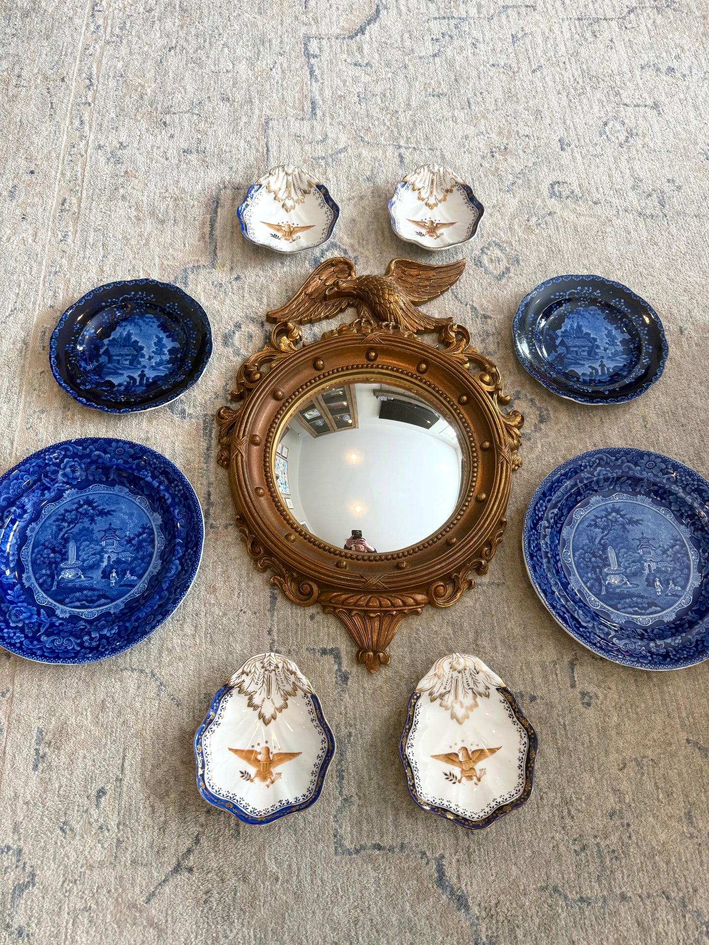 Vintage Set of 4 Americana Eagle 6” Plates Andrea by Sadek