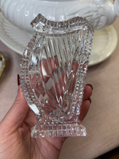 Sparkling Waterford Crystal harp paperweight!