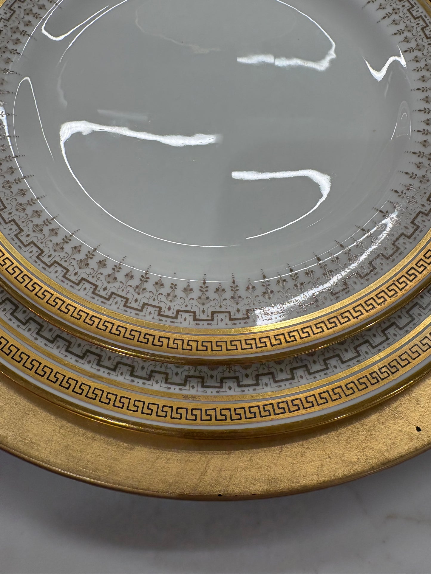 Antique 1890’s - Set (12) Cauldon Salad Plates, 8.5”D - Pristine!